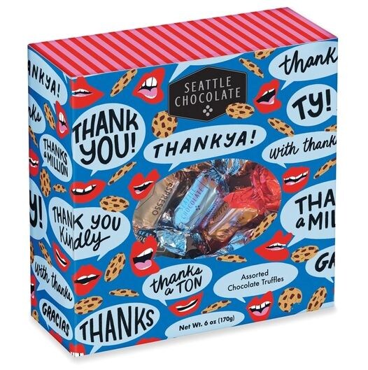 Seattle Chocolate - Thank You Assorted Chocolate Truffles Box